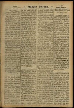 Fünfte Ausgabe vom Samstag, den 23. November 1912.