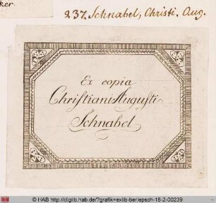 Exlibris des Christian August Schnabel