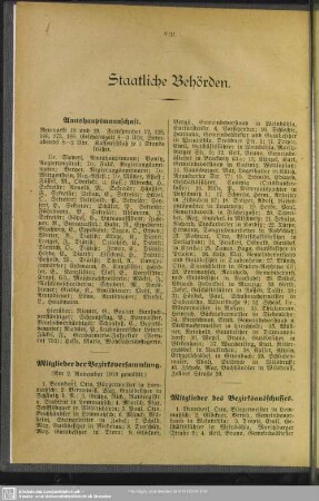 Behördenverzeichnis : Staatliche Behörden