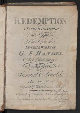 Redemption : a sacred oratorio in score