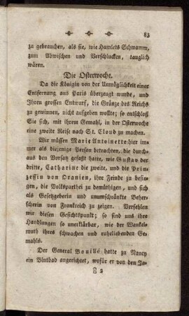 Die Osterwoche.