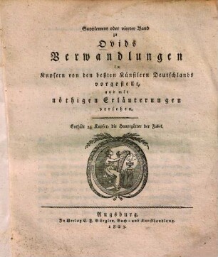 Die Hauptgötter der Fabel : in Kupfern, mit ihrer Geschichte und ursprünglichen Bedeutung