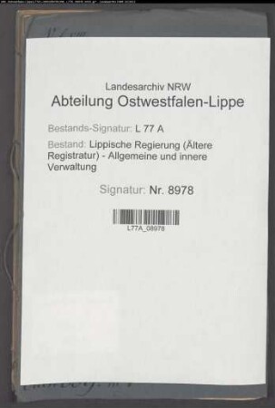 Förderung des Landgestüts und der Pferdezucht, Bd. 8