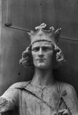 Abguss einer Königsfigur der Kathedrale Notre-Dame zu Reims, nördliches Querhaus, Nordostturm, Filialzone