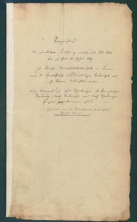 Verzeichniß der sämtlichen Bücher etc, welche seit Oct. 1818 bis zu Ende des Jahres 1819 zur Königl. Universitätsbibliothek in Bonn, wenn die Harleßische und die Duisburger Bibliothek als ihr Stamm betrachtet werden, durch Überweisungen und Schenkungen der Königlichen Regierung, durch Ankäufe und durch Schenkungen Einzelner gekommen sind