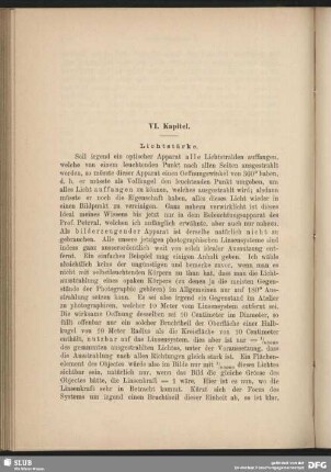 VI. Kapitel. Lichtstärke