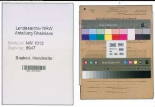 Entnazifizierung Hendriette Baaken , geb. 03.06.1898 (Landwirt)