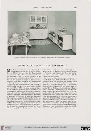 Privater und öffentlicher Lebenskreis