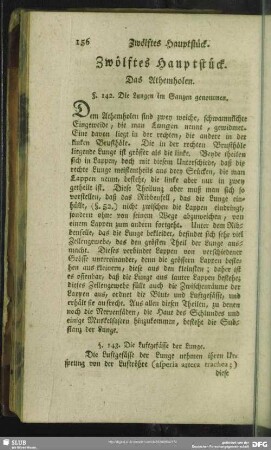 Zwölftes Hauptstück. Das Athemholen