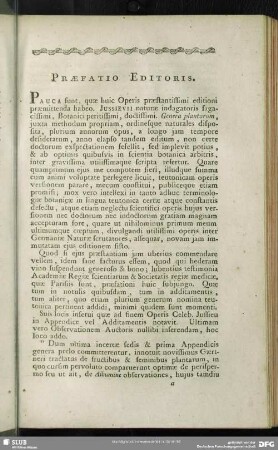 Praefatio Editoris