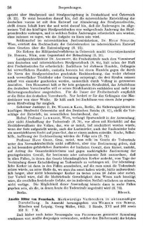 58-59, Anselm Ritter von Feuerbach. Merkwürdige Verbrechen in aktenmäßiger Darstellung. 1913