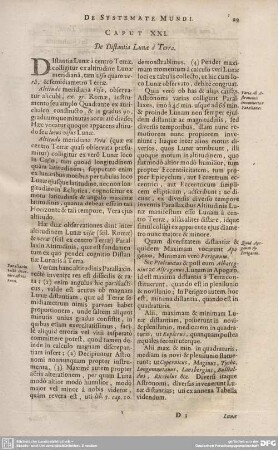 CAPUT XXI. De Distantia Lunae à Terra.