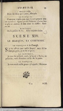 Scene XIV. Le Marquis, La Comtesse