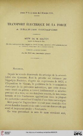 3.Ser. 7.1896: Transport électrique de la force à grandes distances : note