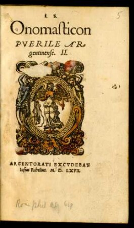 I.S.|| Onomasticon || PVERILE AR=||gentinense. II.||