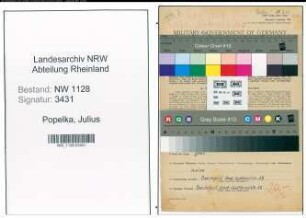 Entnazifizierung Julius Popelka , geb. 24.09.1890 (Polizist)