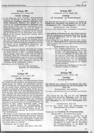 Anträge, Anfragen, Gesetzentwürfe
