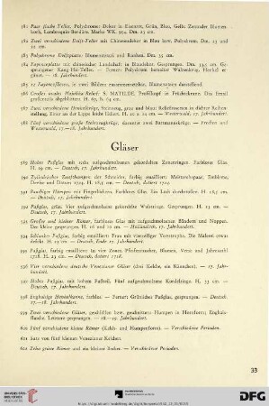 Gläser (Nr. 589-605)