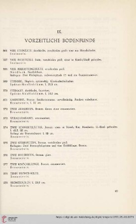 IX. Vorzeitliche Bodenfunde (Nr. 566-584)