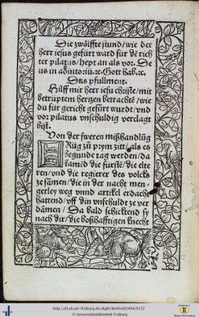 Die zwölffte stund wie der herr iesus gefürt ward für de[n] richter pilatus …