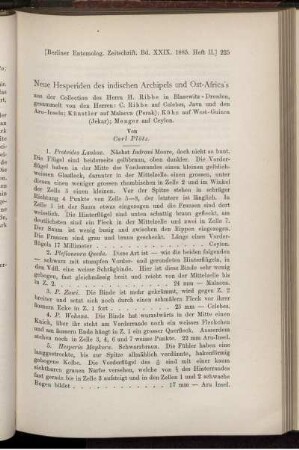 Neue Hesperiden des indischen Archipels und Ost-Africa's