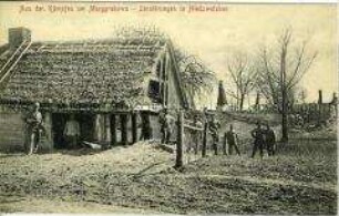 Zerstörtes Haus in Niedzwetzken bei Marggrabowa