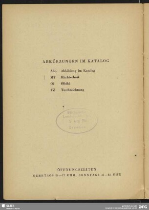 Abkürzungen im Katalog