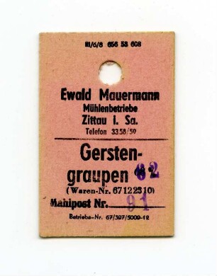 Ewald Mauermann Mühlenbetriebe Zittau