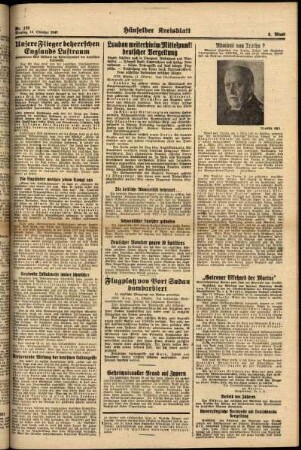 Zweite Ausgabe vom Montag, den 14. Oktober 1940.