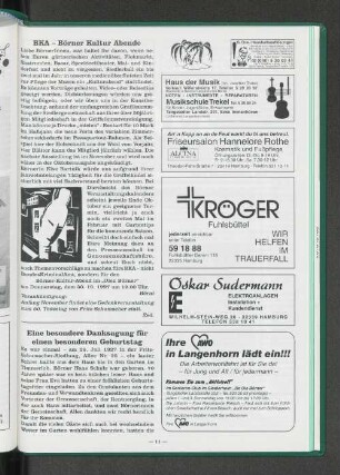 Eine besondere Danksagung für einen besonderen Geburtstag