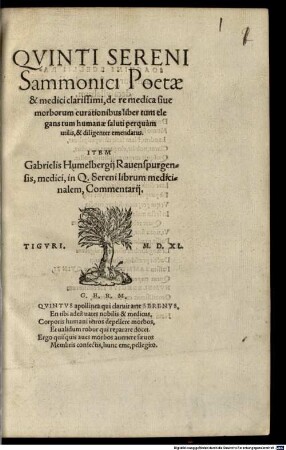De re medica ... liber