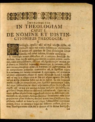 Introductio In Theologiam