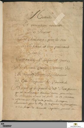 Methode Et invention nouvelle De Dresser Les Chevaux - Cod.Don.827