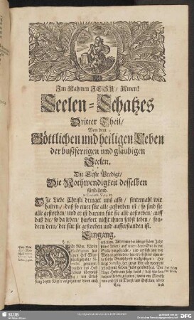 Dritter Theil, Von dem Göttlichen und heiligen Leben der bußfertigen und gläubigen Seelen