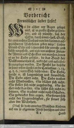 Vorbericht Freundlicher lieber Leser!
