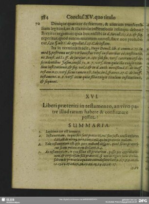 XVI. Liberi praeteriti in testamento, an vivo patre illud ratum habere & confirmare possint?