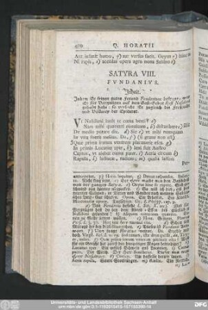 Satyra VIII. Fundanius.