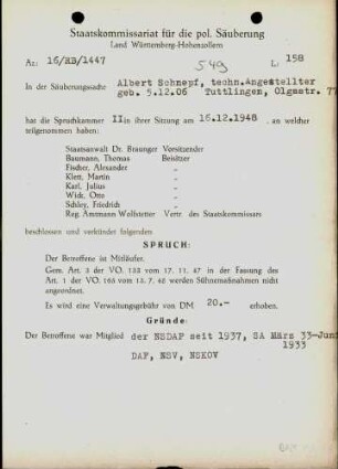 Schnepf, Albert