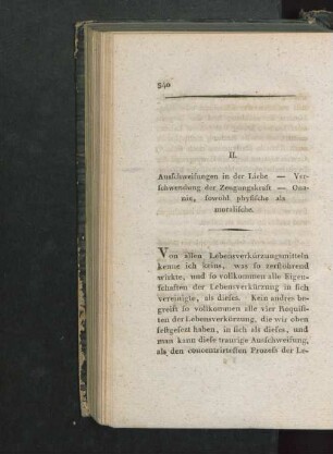 II. Ausschweifungen in der Liebe --- Verschwendung der Zeugungskraft --- Onanie, sowohl physische als moralische