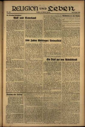 Dritte Ausgabe vom Samstag, den 26. Juni 1937.