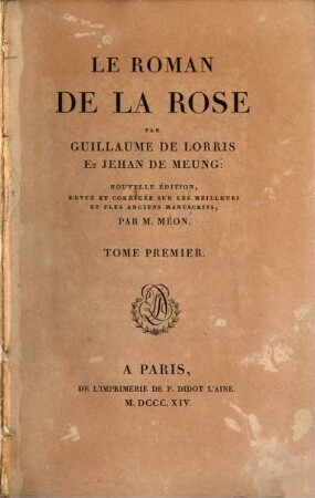 Le Roman de la Rose. 1