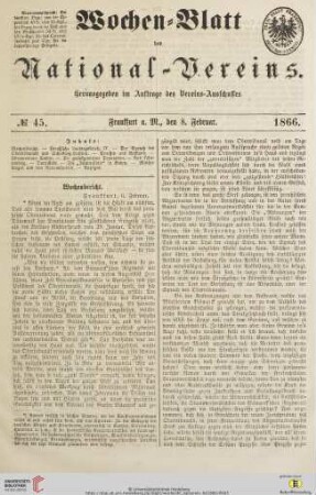 Wochen-Blatt des National-Vereins