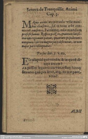 Seneca de Tranquillit. Animi Ca. 3
