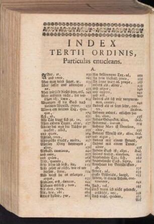 Index Tertius Ordinis