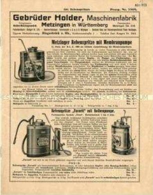 Baumspritzen und Füllpumpen für Batterie- und Motorbetrieb