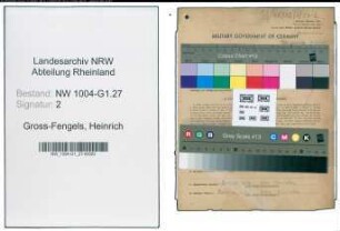 Entnazifizierung Heinrich Gross-Fengels , geb. 27.01.1885 (Landwirt)
