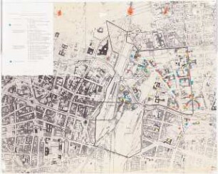 Verkehrserschließung Anhalter Bahnhof - Mauer - Mehringplatz, Berlin-Kreuzberg Schinkelwettbewerb 1982: Bestandsaufnahme: Lageplan
