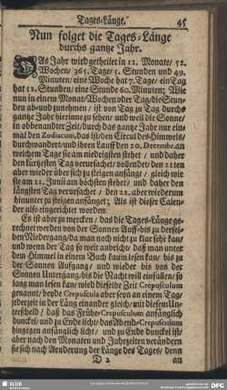 Nun folget die Tages-Länge durchs gantze Jahr