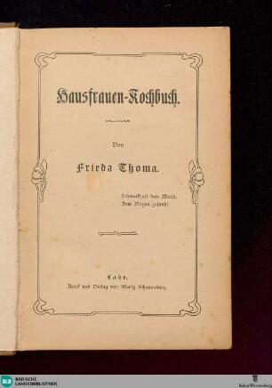 Hausfrauen-Kochbuch