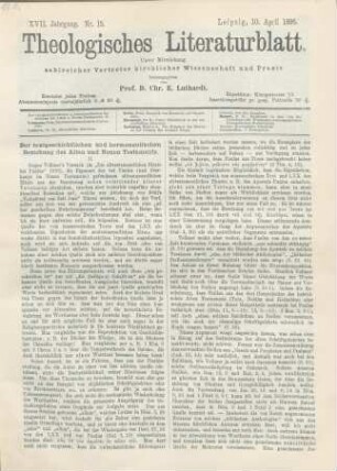177-179 Zur textgeschichtlichen und hermeneutischen Beziehung des Alten und Neuen Testaments